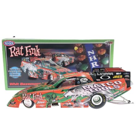   2006年 Rat Fink Funny car ラットフィンク マトコツール ホワイト ベイズモア NHRA ダイキャストファニーカー 1:24 ルート 66