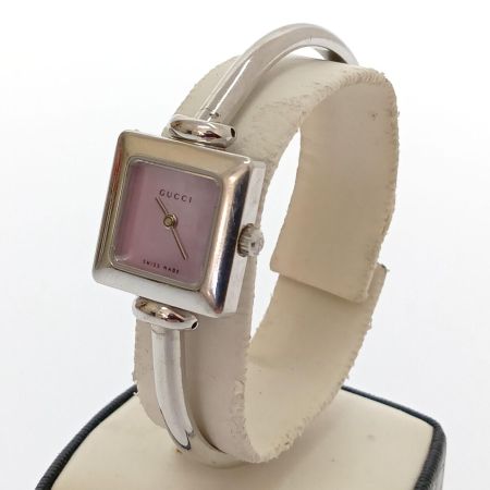  GUCCI グッチ バングルウォッチ 腕時計 1900L  シェルピンク