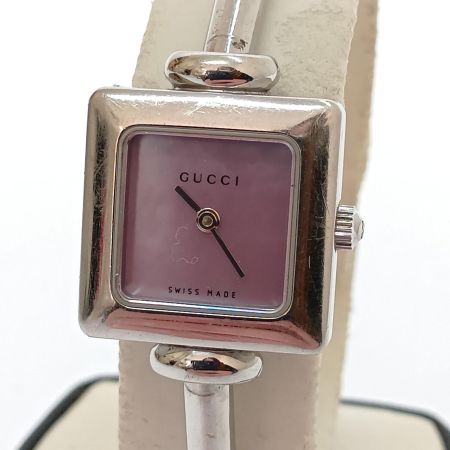  GUCCI グッチ バングルウォッチ 腕時計 1900L  シェルピンク