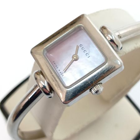  GUCCI グッチ バングルウォッチ 腕時計 1900L  シェルピンク