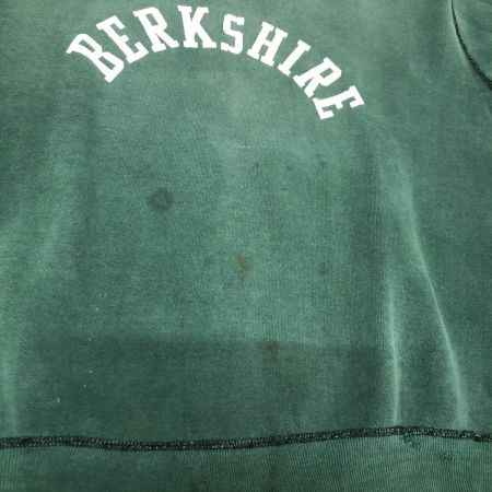  60s RUSSELL スウェット トレーナー Lサイズ 古着 サイズタグ後期  前Vガゼット フロッキープリント グリーン