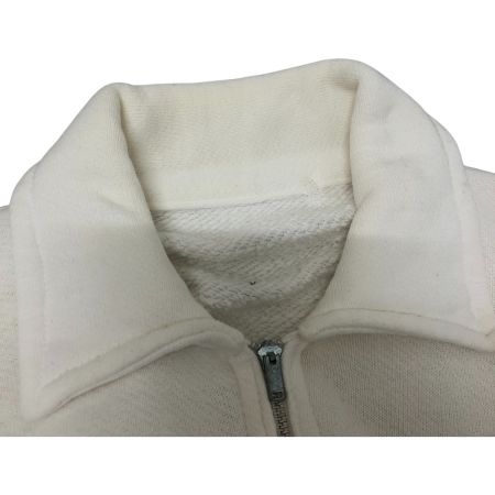  60s Unknown スウェット ハーフジップスウェット 片爪FALCONジッパー 直し有 ホワイト