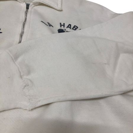  60s Unknown スウェット ハーフジップスウェット 片爪FALCONジッパー 直し有 ホワイト