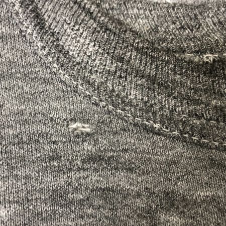  60s RUSSELL スウェット トレーナー 古着 サイズタグ後期 前Vガゼット 染み込みプリント グレー