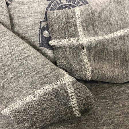  60s RUSSELL スウェット トレーナー 古着 サイズタグ後期 前Vガゼット 染み込みプリント グレー