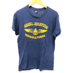 □□ 70s Henes Tシャツ SIZE L 古着 三角タグ ネイビー Cランク