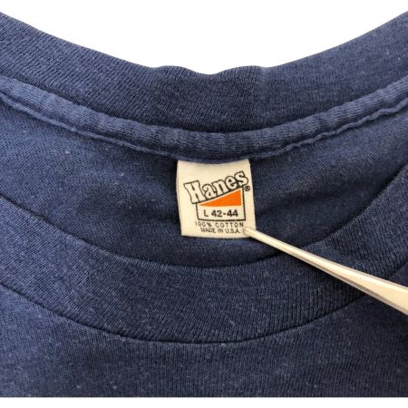  70s Henes Tシャツ SIZE L 古着 三角タグ ネイビー