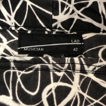  LAD MUSICIAN ラッド ミュージシャン シャツ プルオーバーシャツ 42 2116-132 ホワイト×ブラック