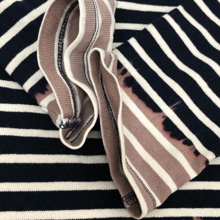  .efiLevol カットソー 長袖カットソー 2(M) 古着 efiN-ACY05 ベージュ×ネイビー