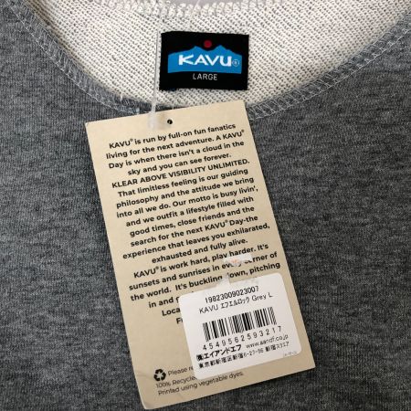 KAVU スウェット エフエルロック SIZE L 19823009023003 グレー