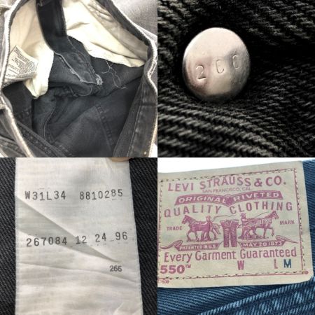  LEVI'S リーバイス ジーンズ 550 古着 SIZE W31×L34 リペア有 ベルギー製 96年製 266刻印 オレンジタブ インディゴ