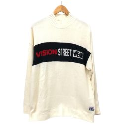 □□ VISION STREET WEAR ニット セーター SIZE M  7723110-T アイボリー Cランク
