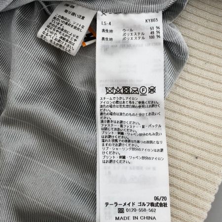  TaylorMade テーラーメイド ジャケット ウールブレンドセーターラインドジャケット SIZE L ゴルフウェア ホワイト