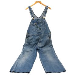 □□ 90s KEY オーバーオール 古着 インディゴ Cランク