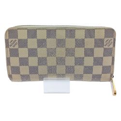 □□ LOUIS VUITTON ルイヴィトン ダミエ ジッピーウォレット N60019 ホワイト Cランク