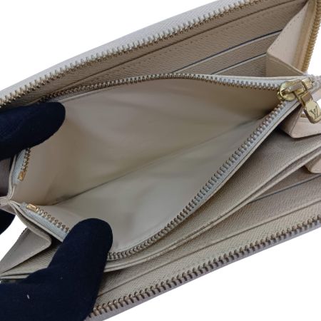  LOUIS VUITTON ルイヴィトン ダミエ ジッピーウォレット N60019 ホワイト