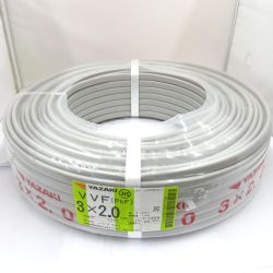 □□ YAZAKI VVFケーブル 電材　3芯 2.0mm×100m Sランク