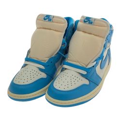 □□ NIKE ナイキ スニーカー エア ジョーダン 1 レトロ HIGH OG SIZE 27.5cm DZ5485-402 スカイブルー x ホワイト Aランク