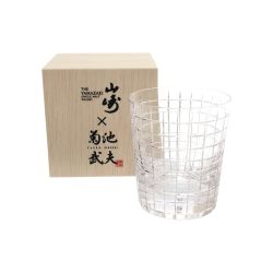 □□ 山崎×菊池武夫 グラス クリスタルロックグラス KAGAMI CRYSTAL Aランク