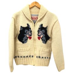 □□ PHERROW'S フェローズ カーディガン カウチンニットカーディガン SIZE M 古着 アイボリー Cランク