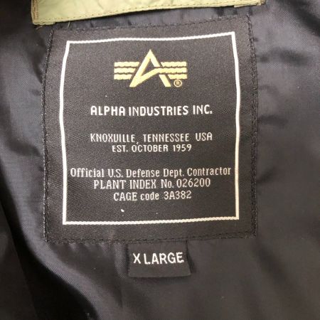  ALPHA INDUSTRIES ジャケット N-3Bフライトジャケット SIZE XL 20035-21 オリーブ