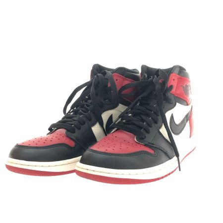  NIKE ナイキ スニーカー ハイカットスニーカー Air Jordan 1 Retro High OG SIZE 27cm 555088 610 ブラック×レッド