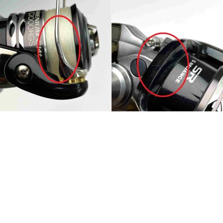  SHIMANO シマノ レアニウムCI4+ C2000HGS 02586 木製ハンドルノブ・リールスタンド付き