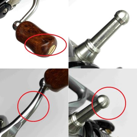  SHIMANO シマノ レアニウムCI4+ C2000HGS 02586 木製ハンドルノブ・リールスタンド付き