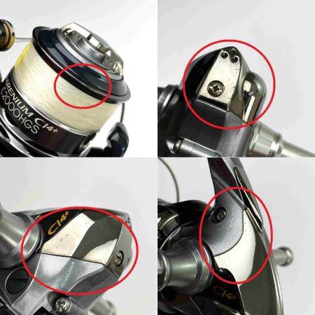  SHIMANO シマノ レアニウムCI4+ C2000HGS 02586 木製ハンドルノブ・リールスタンド付き