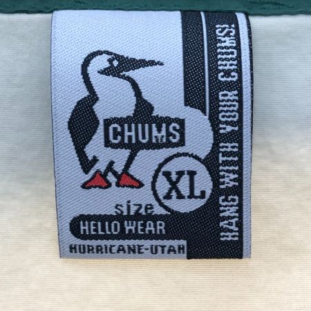  CHUMS チャムス ジャケット キャンプフィールドフーディ SIZE XL CH04-1258 グリーン×ベージュ