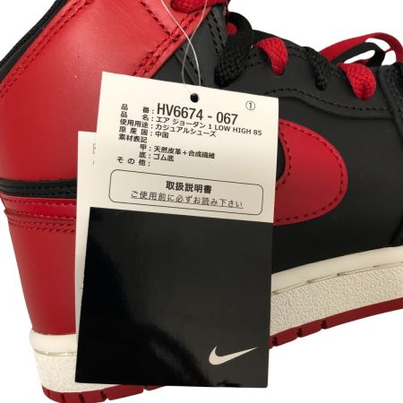  NIKE ナイキ ハイカットスニーカー AIR JORDAN 1 HIGH 85 BRED SIZE 25.5cm hv6674-067 レッド