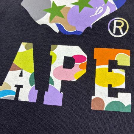  A BATHING APE×F.C.R.B Tシャツ SIZE M 古着 ブラック