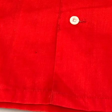  70s Hilton シャツ ボーリングシャツ SIZE M 古着 PERMANENT PRESSタグ レッド