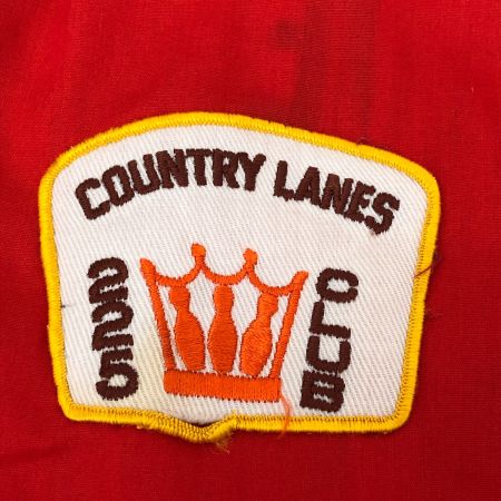  70s Hilton シャツ ボーリングシャツ SIZE M 古着 PERMANENT PRESSタグ レッド