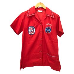 □□ 60~70s King Louie シャツ ボーリングシャツ SIZE 34 古着 Permanent Pressタグ レッド Bランク