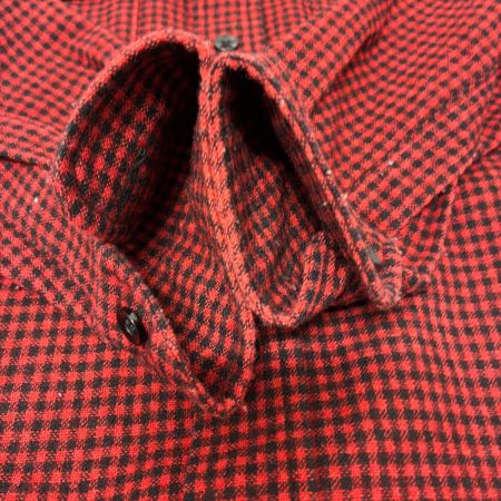 80s WOOLRICH シャツ ウールシャツ SIZE M 古着 チェック ブラック×レッド