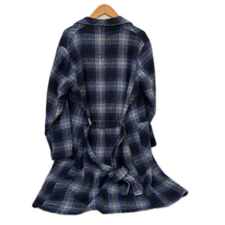80s McGREGOR カーディガン ガウンカーディガン 古着 SIZE 不明 チェック イギリス製 ネイビー