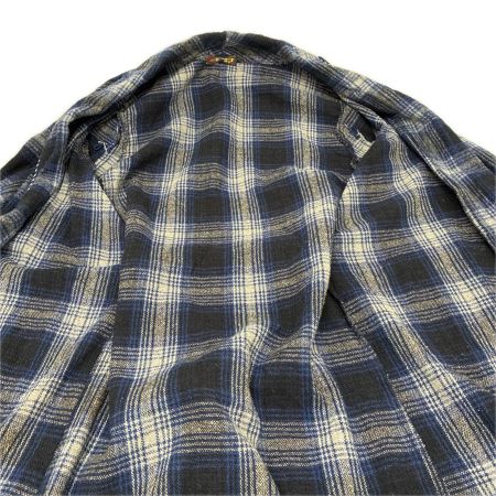 80s McGREGOR カーディガン ガウンカーディガン 古着 SIZE 不明 チェック イギリス製 ネイビー