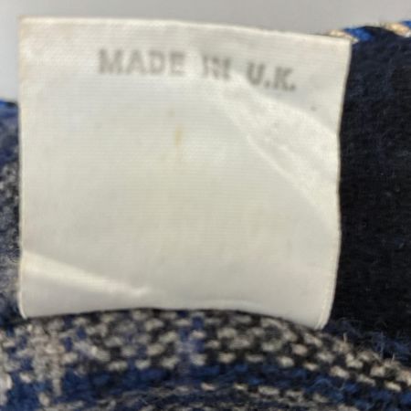 80s McGREGOR カーディガン ガウンカーディガン 古着 SIZE 不明 チェック イギリス製 ネイビー