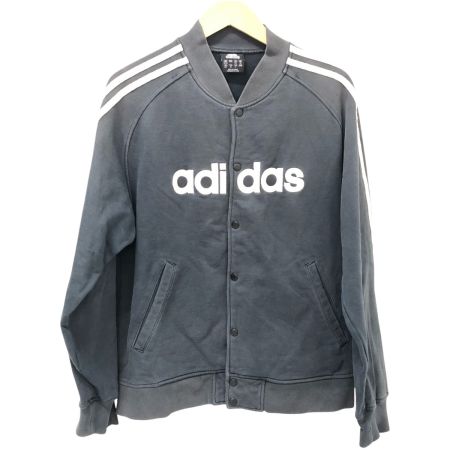  adidas アディダス ジャケット ヴィンテージスナップジャケット SIZE L RUNDMC 90's 古着 APU002 ダークグレー