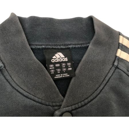  adidas アディダス ジャケット ヴィンテージスナップジャケット SIZE L RUNDMC 90's 古着 APU002 ダークグレー