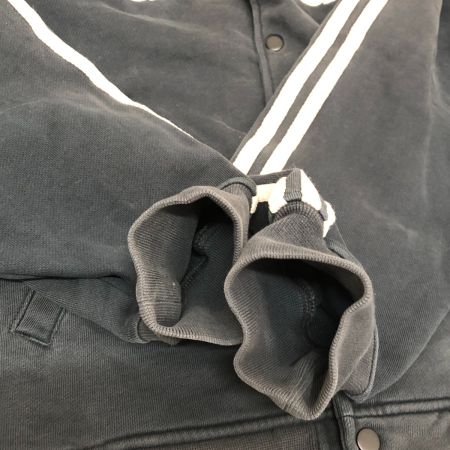  adidas アディダス ジャケット ヴィンテージスナップジャケット SIZE L RUNDMC 90's 古着 APU002 ダークグレー