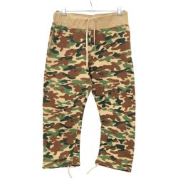 □□ A BATHING APE アベイシングエイプ パンツ スウェットパンツ SIZE M カモフラージュ柄 グリーン Cランク