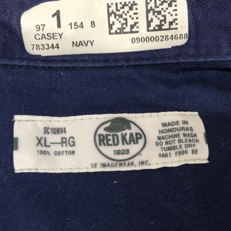 00s RED KAP シャツ ワークシャツ SIZE XL ホンジュラス製 古着 ネイビー