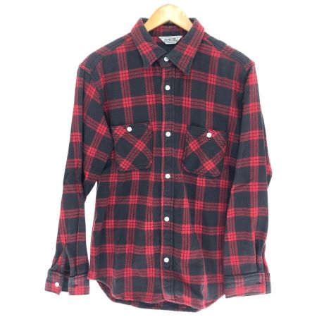  70~80s FIVE BROTHER シャツ ネルシャツ SIZE XL チェック 古着 レッド×ブラック