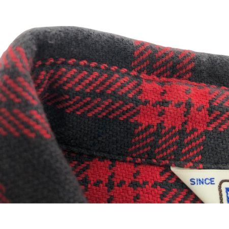  70~80s FIVE BROTHER シャツ ネルシャツ SIZE XL チェック 古着 レッド×ブラック