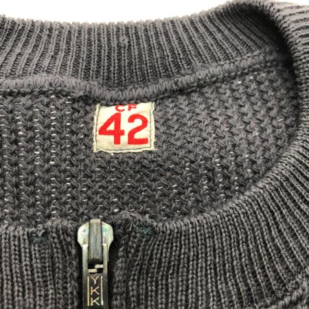  80s Forsvaret(デンマーク軍) ニット ドライバーズニット  SIZE 42 古着 グレー