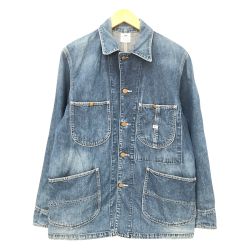 □□ 90s Lee ジャケット 91-J 38 古着 ダメージ有 復刻 デニムジャケット インディゴ Cランク