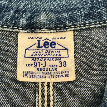  90s Lee ジャケット 91-J 38 古着 ダメージ有 復刻 デニムジャケット インディゴ