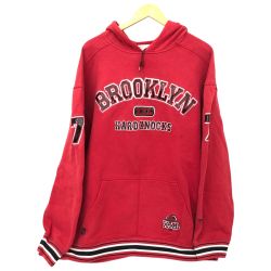 □□ 90~00s SCHOOL OF HARD KNOCKS パーカー プルオーバーパーカー SIZE XXL 古着 レッド Cランク